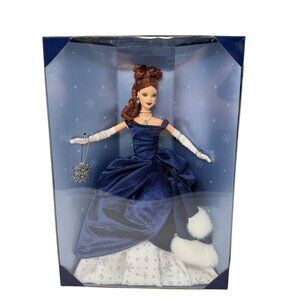 2001 Holiday Treasures Barbie 52682 NRFB Collector Edition Club Exclusive Blue